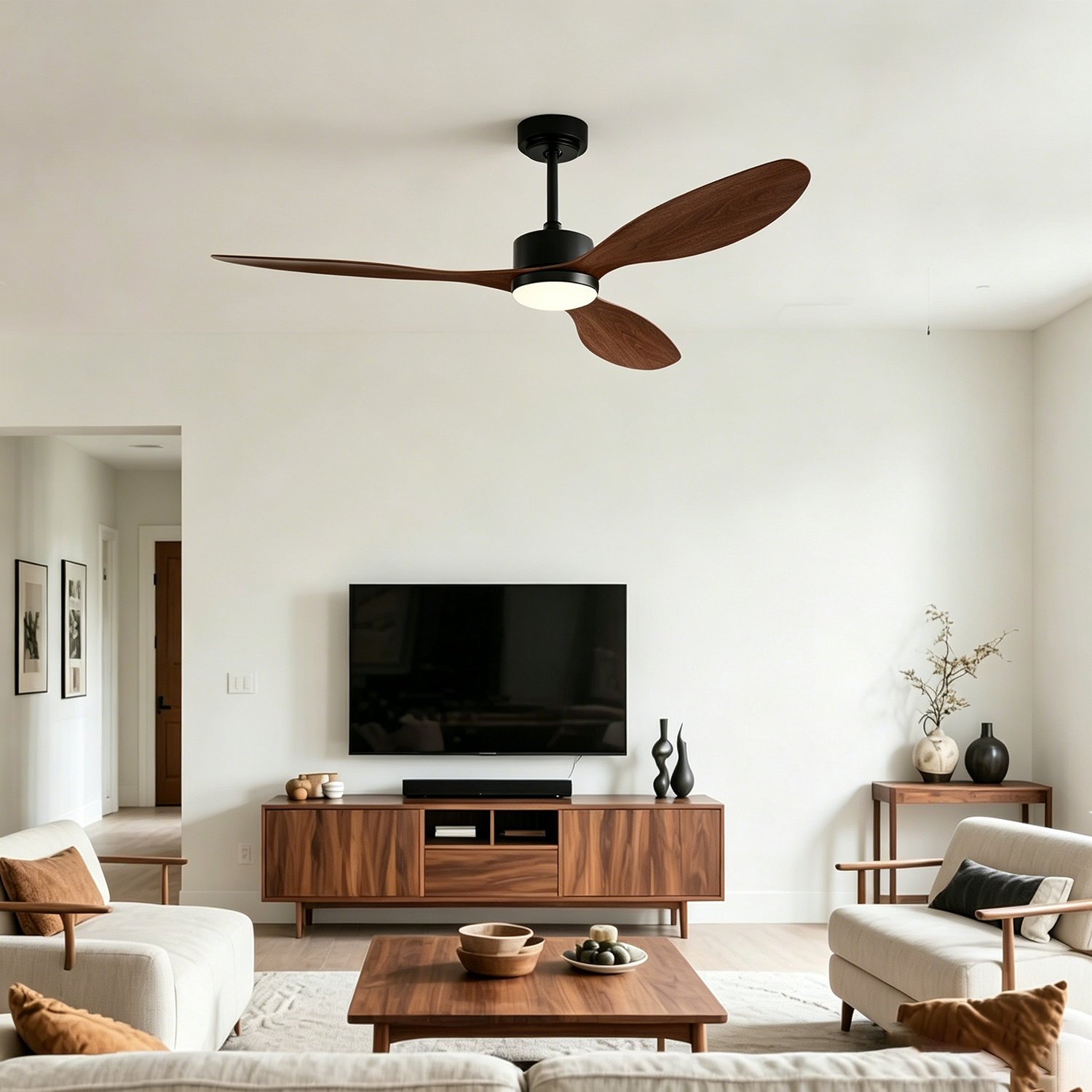 Ventilateur de plafond de 106 cm avec lumière et télécommande, moteur CC silencieux, 6 vitesses, 3 températures de couleur, minuterie - 3