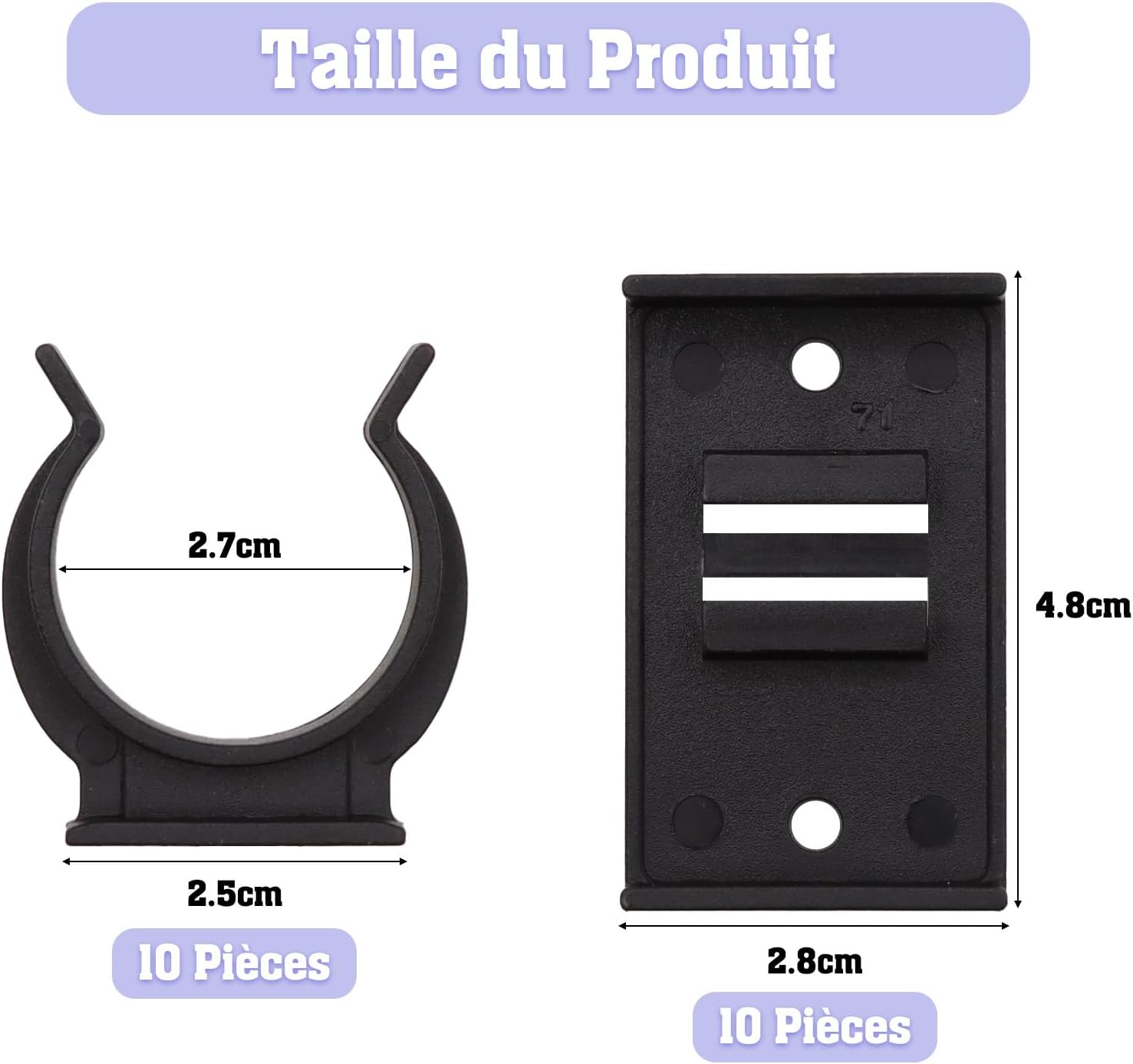 Lot 10 clips fixation bases cuisine, support solide pour meubles, tables, lits, facile à installer - 2