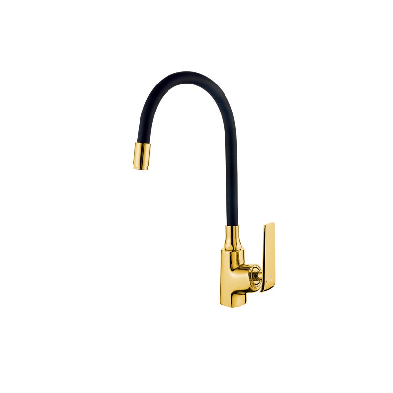 Bateria kuchenna z elastyczną wylewką Invena Sarti, złoty