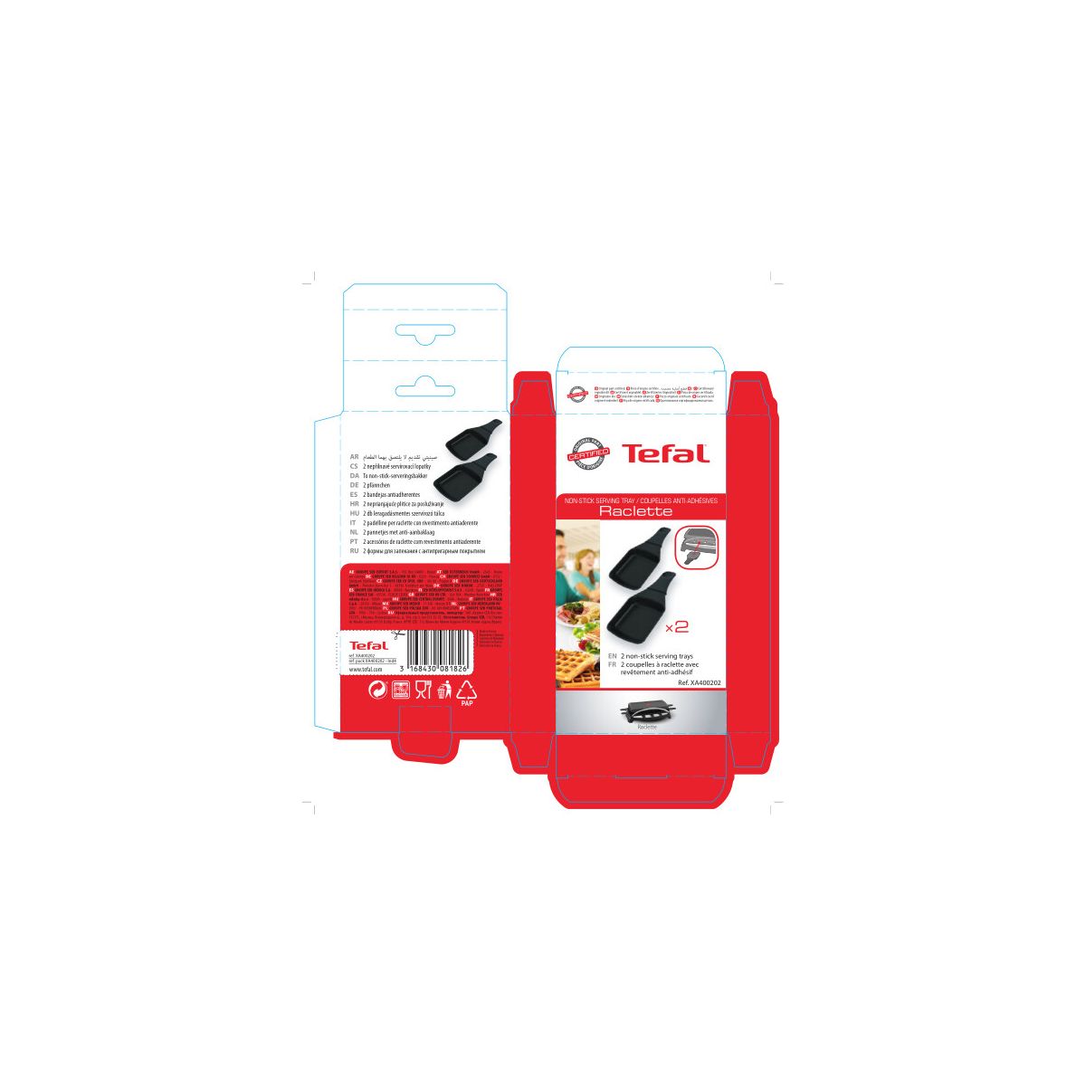 coupelle TEFAL lot de 2 poelons à raclette carrées - 2