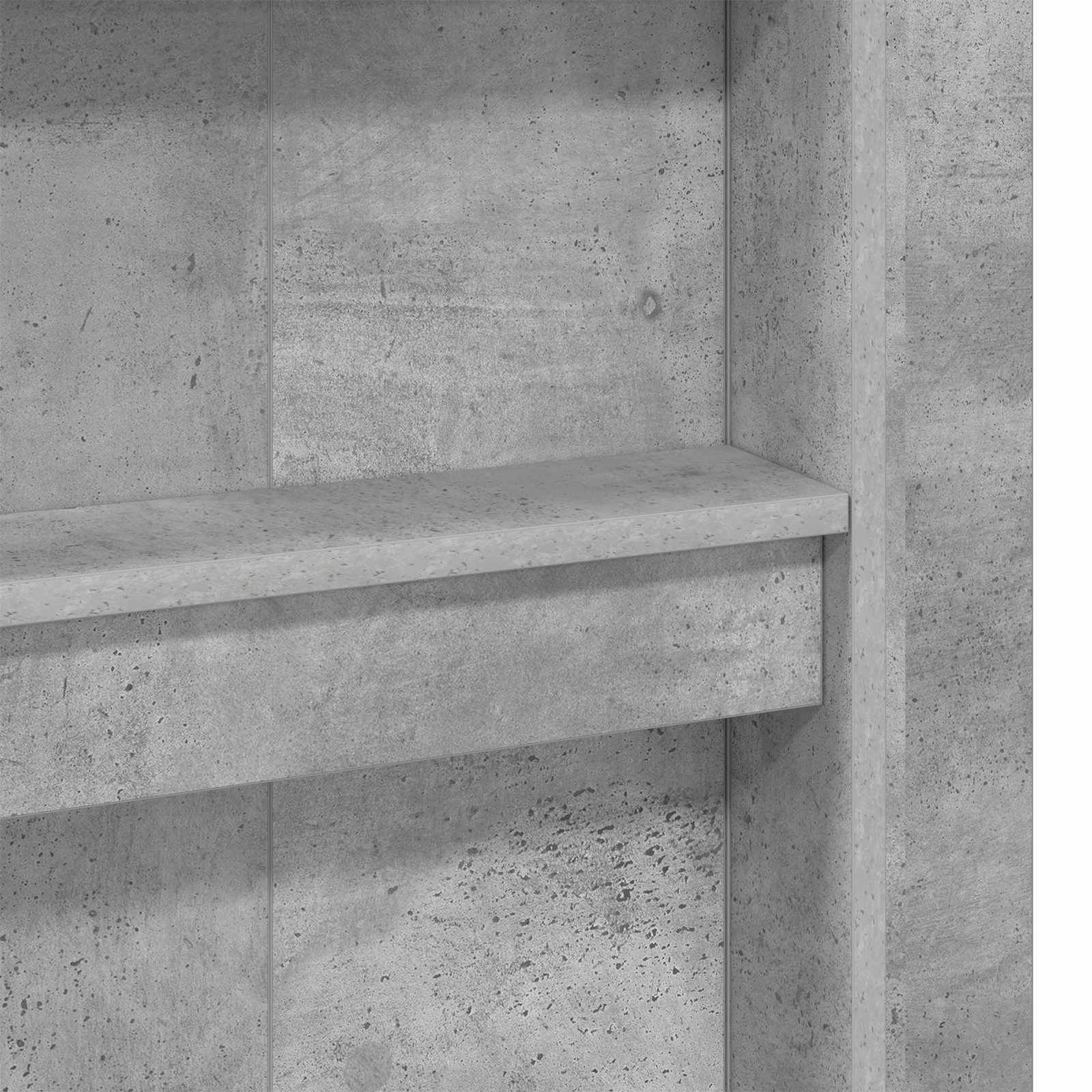 Cadre de lit superposé avec bureau, gris béton, pour la chambre, 75 × 190 cm - 9