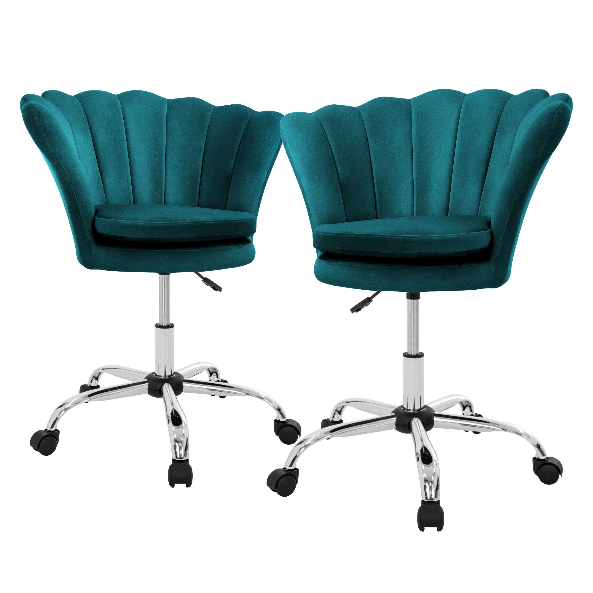 Lot de 2 chaises Chaise de bureau Chaise pivotante avec roulettes ...