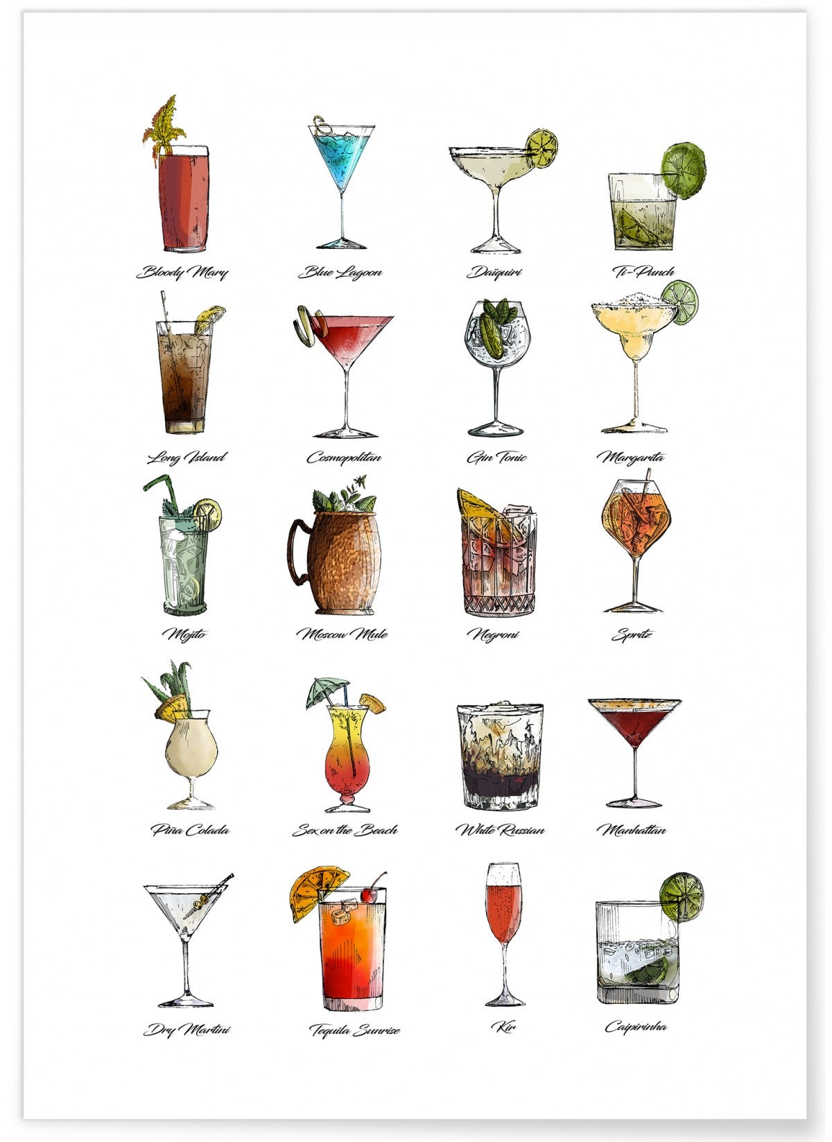Cocktail Format Affiche Multi Cocktail - Format A3 - | Leroy Merlin