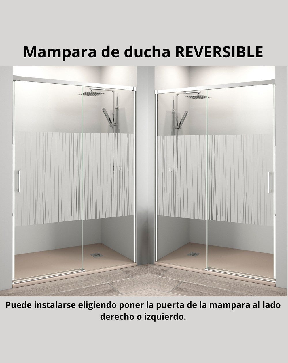 Parete doccia scorrevole 1 porta 1 fissa | 120 cm (Adattabile 114-119cm) | Vetro 6 mm Serigrafia anticalcare | Profilo cromato - 3