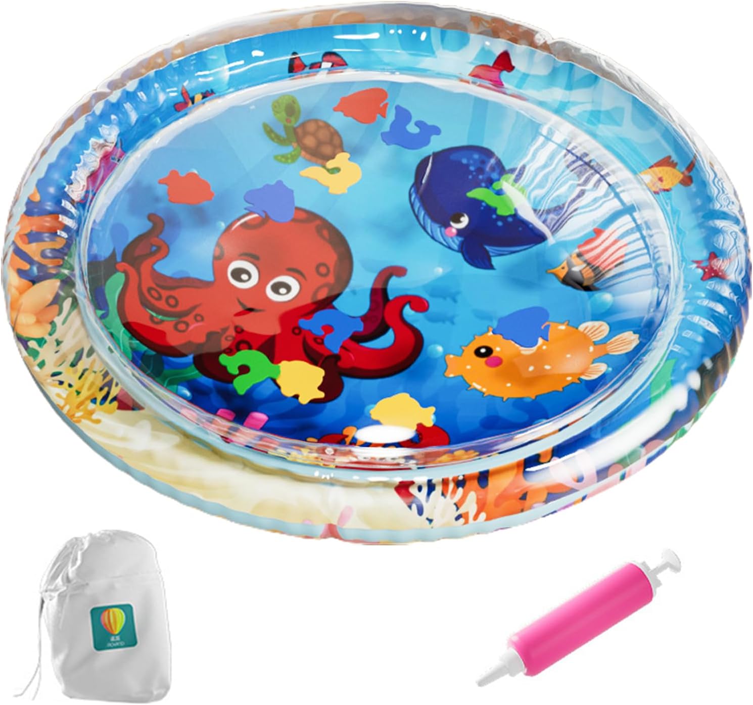 Luge Gonflable Pour Bébé – Bouée De Neige Avec Dossier 3 Côtés, Sangle De Traction, Housse Toile, Pour 6-36 Mois (33×25×17 Pouces, 50 Kg)