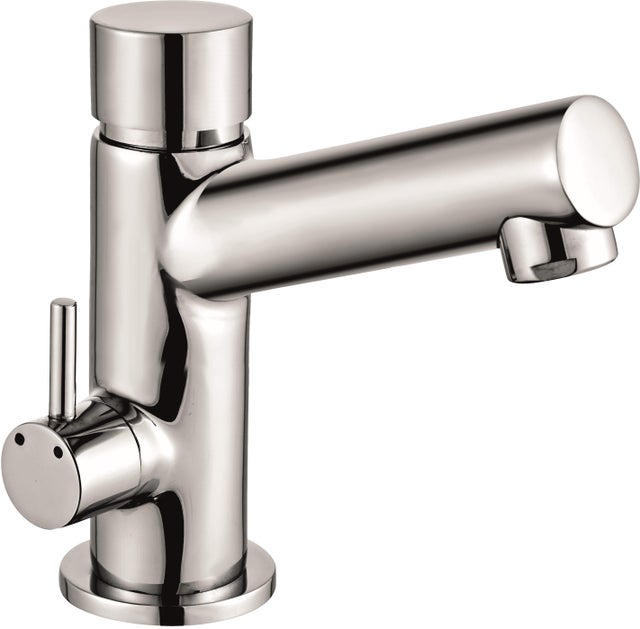 Mitigeur de lavabo temporisé avec bouton poussoir Tecom TWS1334 - Chromé