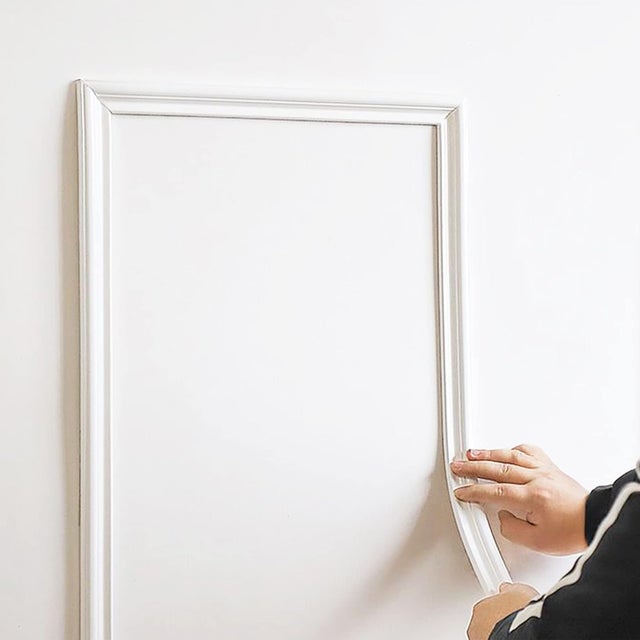 Papel de parede autoadesivo para decoração de interiores e proteção de paredes, 5 metros x 3,2 centímetros (branco, 1 folha).