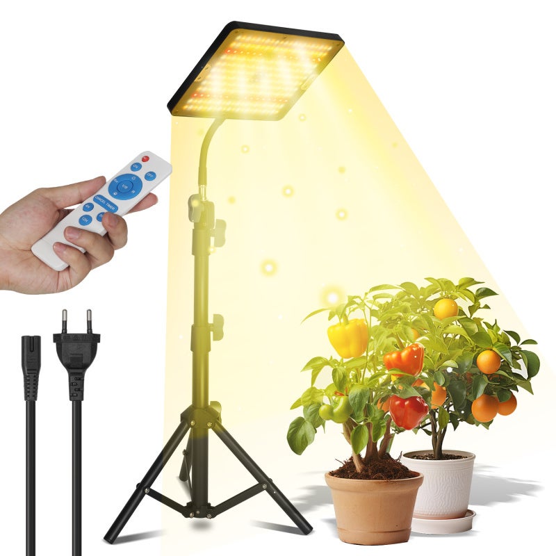 Pełnospektralna lampa do uprawy roślin, elastyczna 360° z regulowanym ramieniem (77-133 cm)