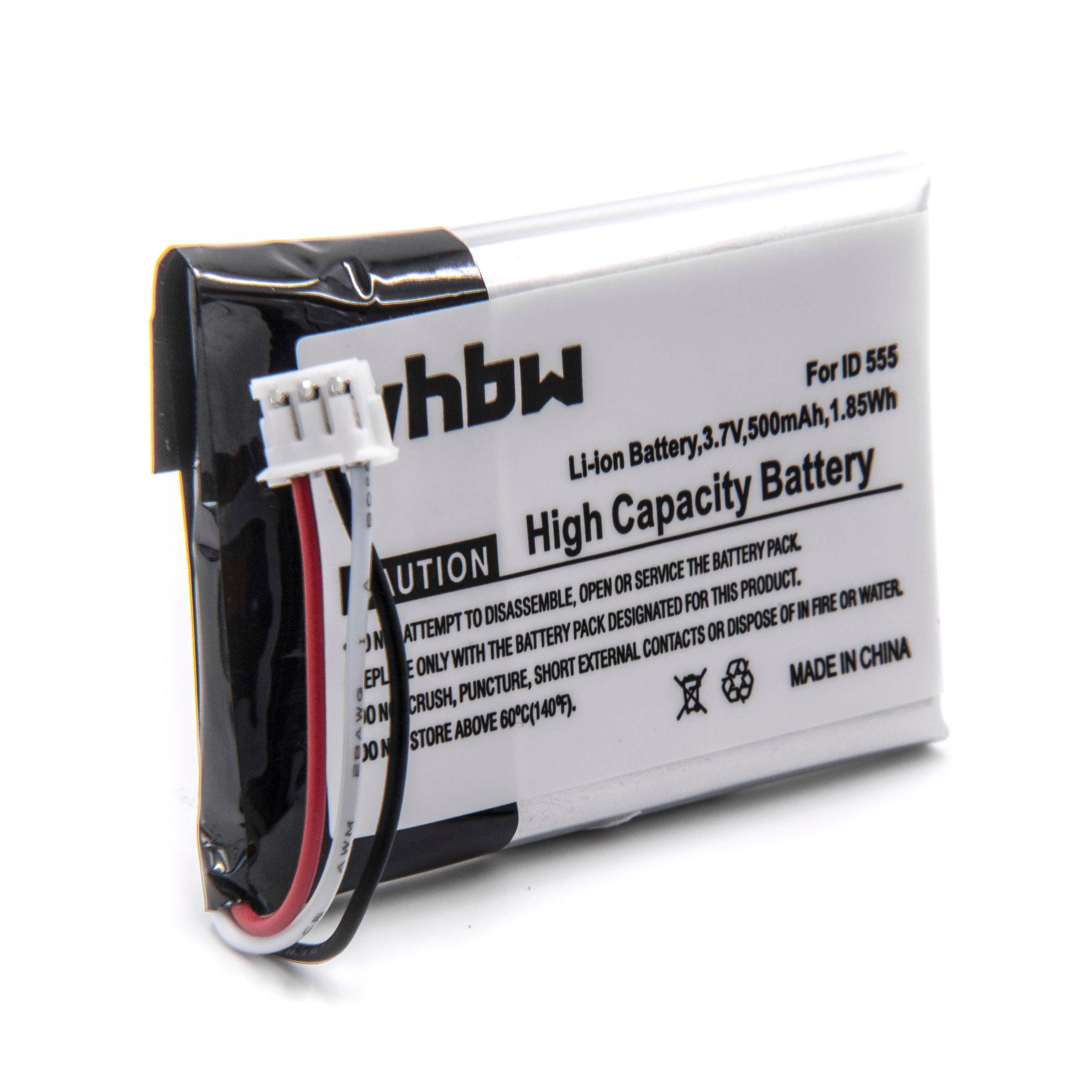 Batterie De Rechange Pour Téléphone Fixe Sans Fil Grundig Scenos, Scenos D, Scenos A - 500mAh, 3.7V, Li-ION - 9
