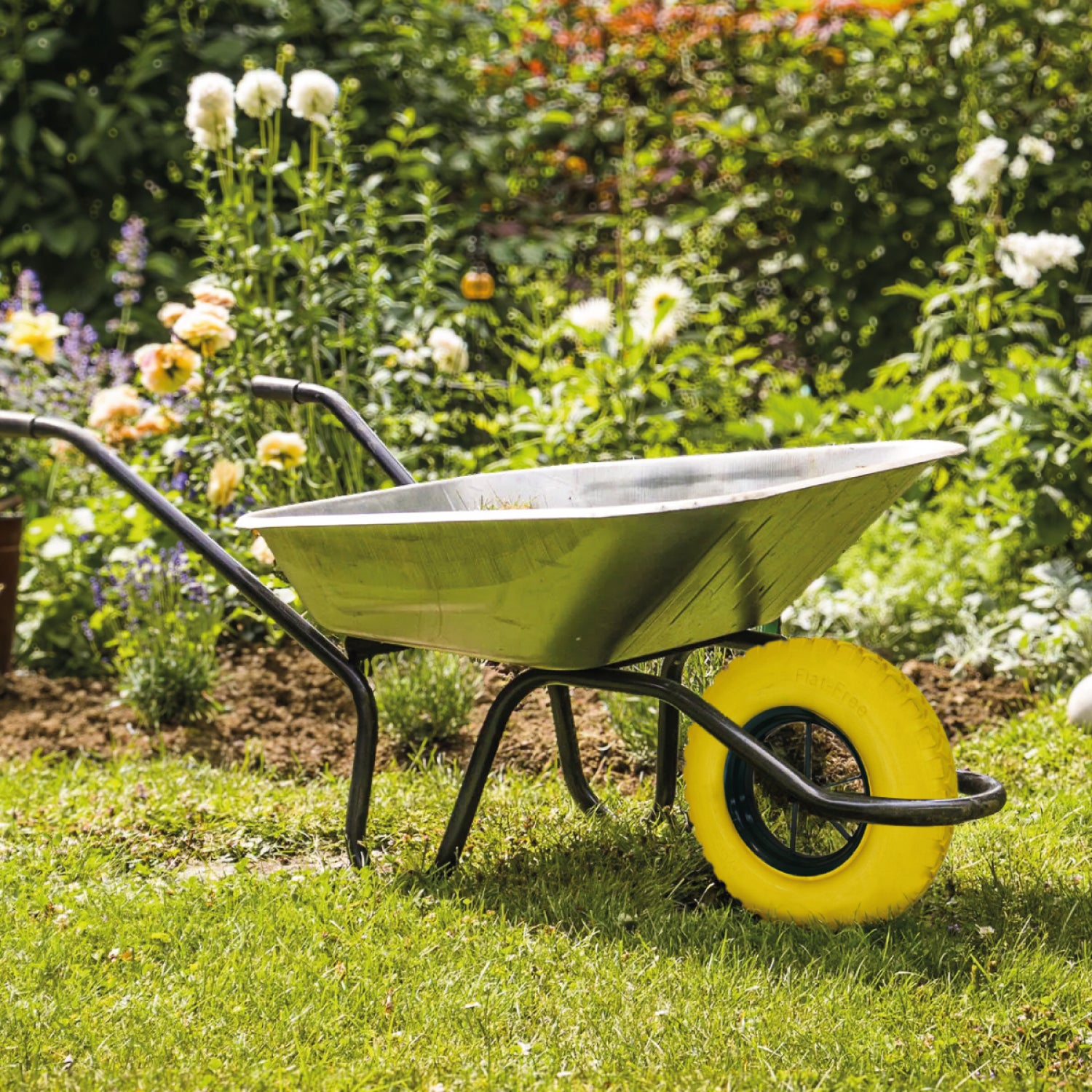 Roue increvable pour brouette 38 x 9 cm - Axe 20 mm - Axe 20 mm - Linxor - 4