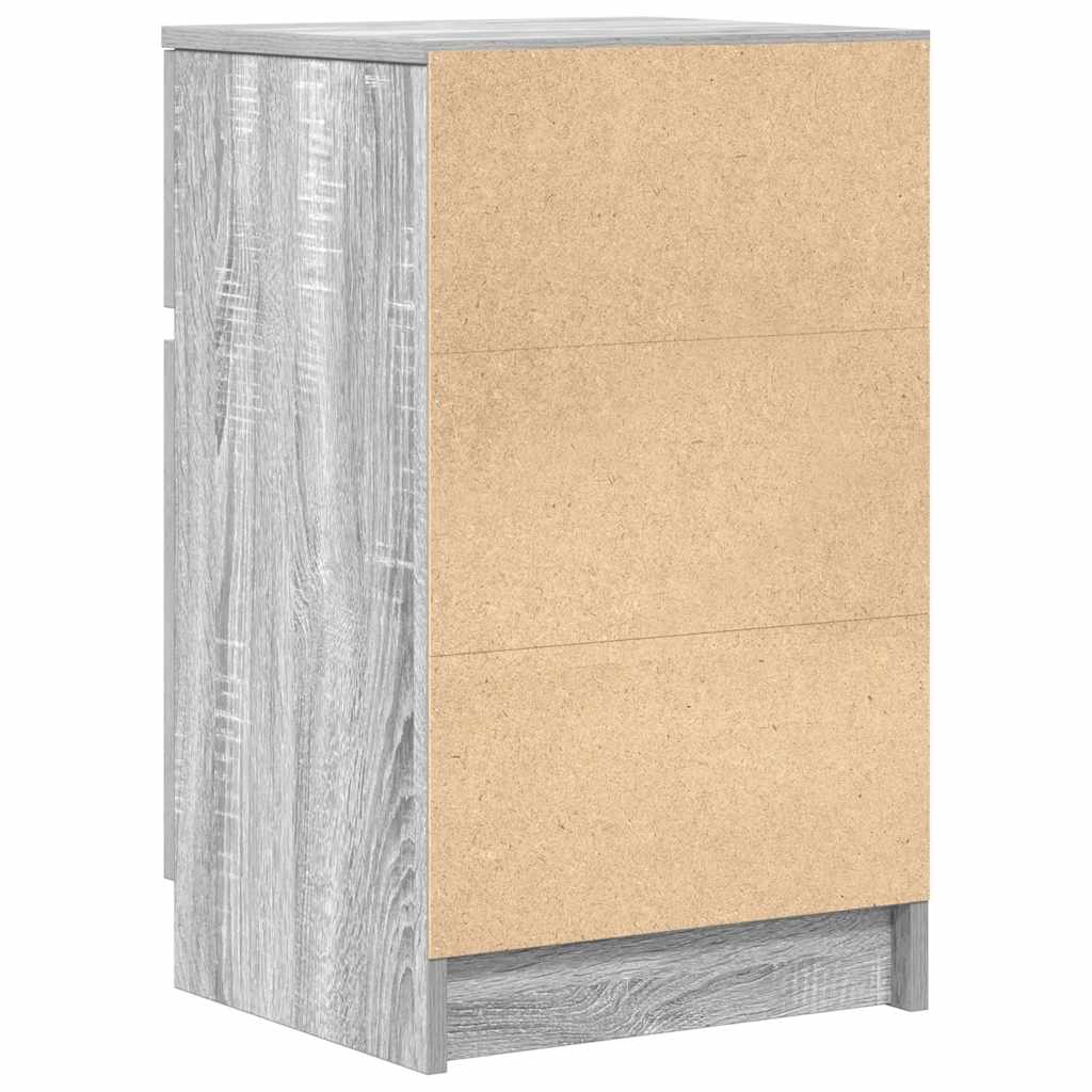 Table de chevet sonoma gris 39x35x65 cm bois d’ingénierie - COMFORTXL - 8