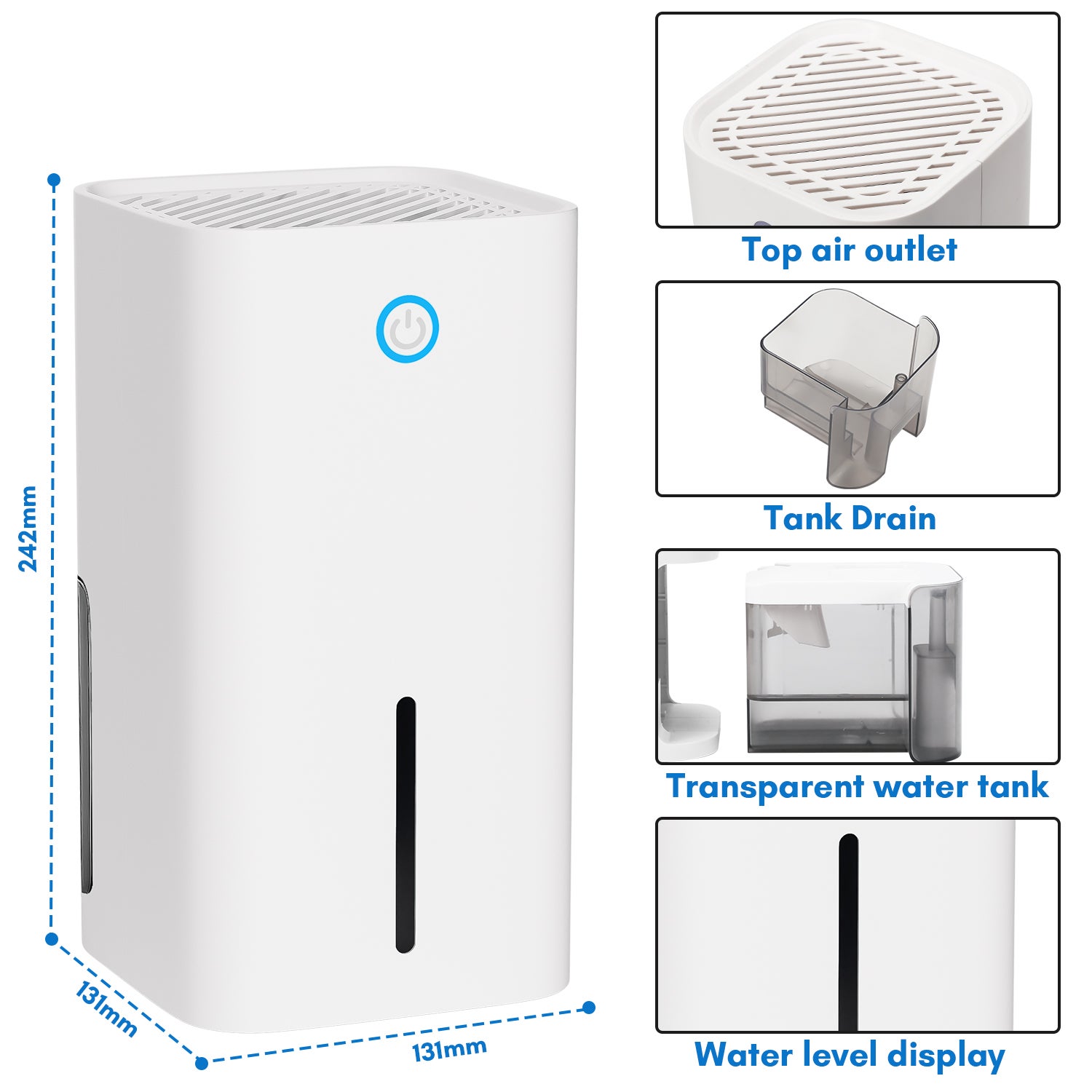 Déshumidificateur 850ML Déshumidificateur d'air Salon Humidité Déshumidificateur d'espace - 2