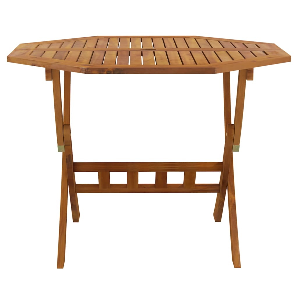 Table d'appoint d'extérieur rectangulaire en Bois Marron 2 places - 3