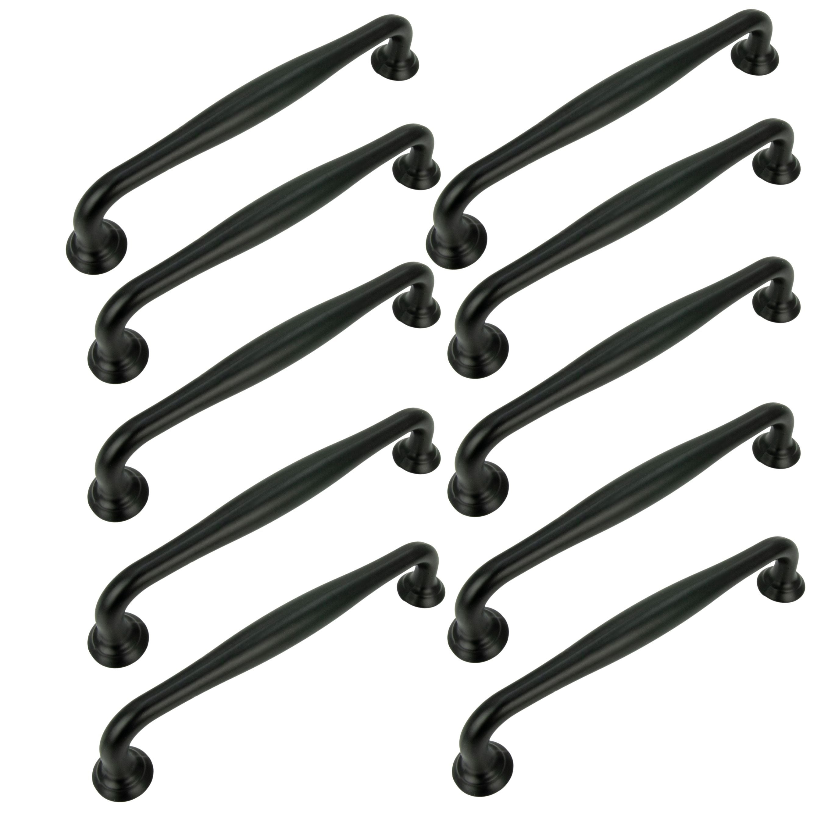 10 x Uchwyt meblowy czarny 128 mm