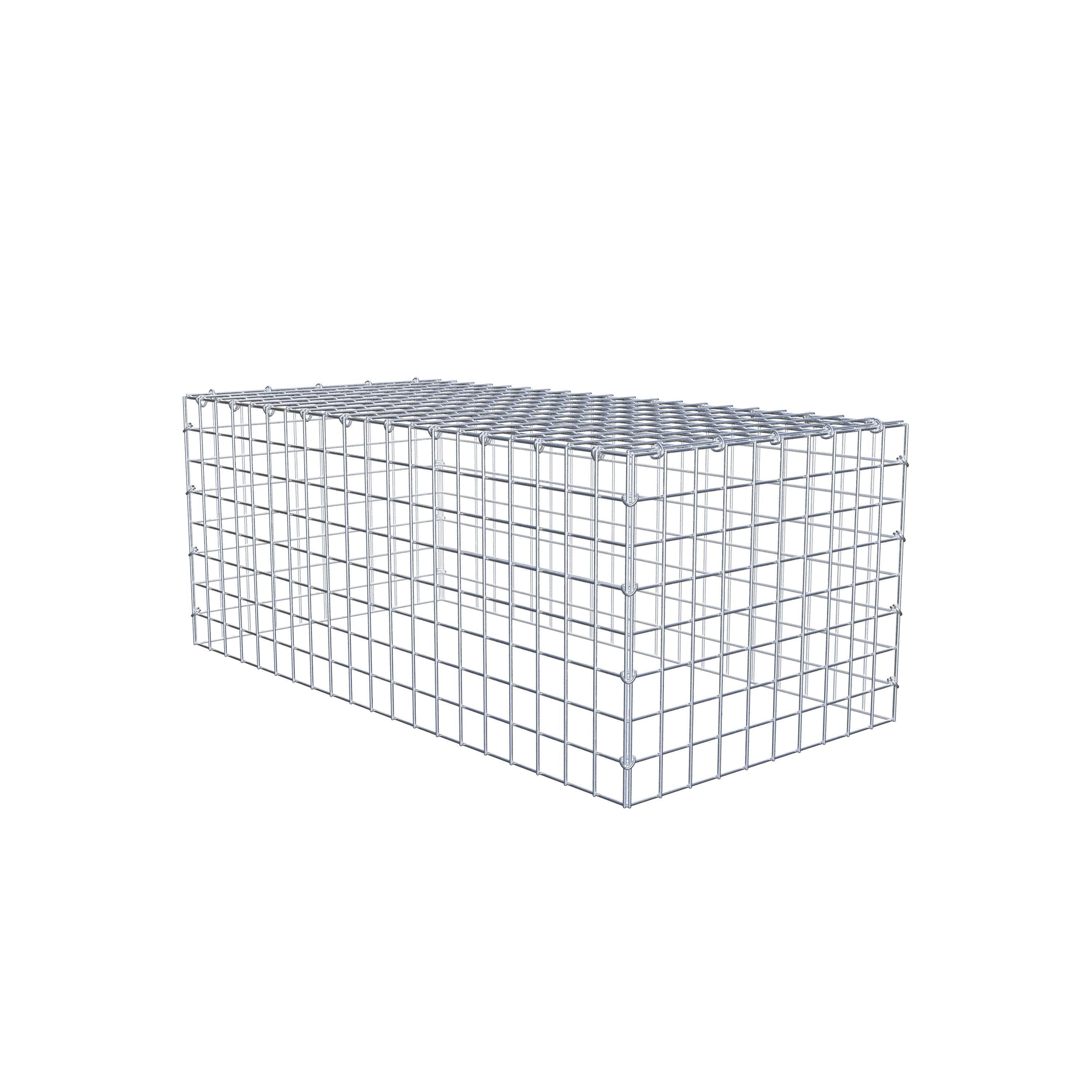 Gavión para apilar en acero galvanizado 100x40x50cm (LxAxP), malla 5 x 5cm, Anillo en C, sin rejilla inferior - 7