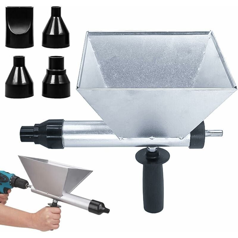 Pistolet à mortier pompe à mortier ciment chaux pistolet à mortier moritier avec 4 buses pour joints de mortier, murs en pierre, murs en briques - 2