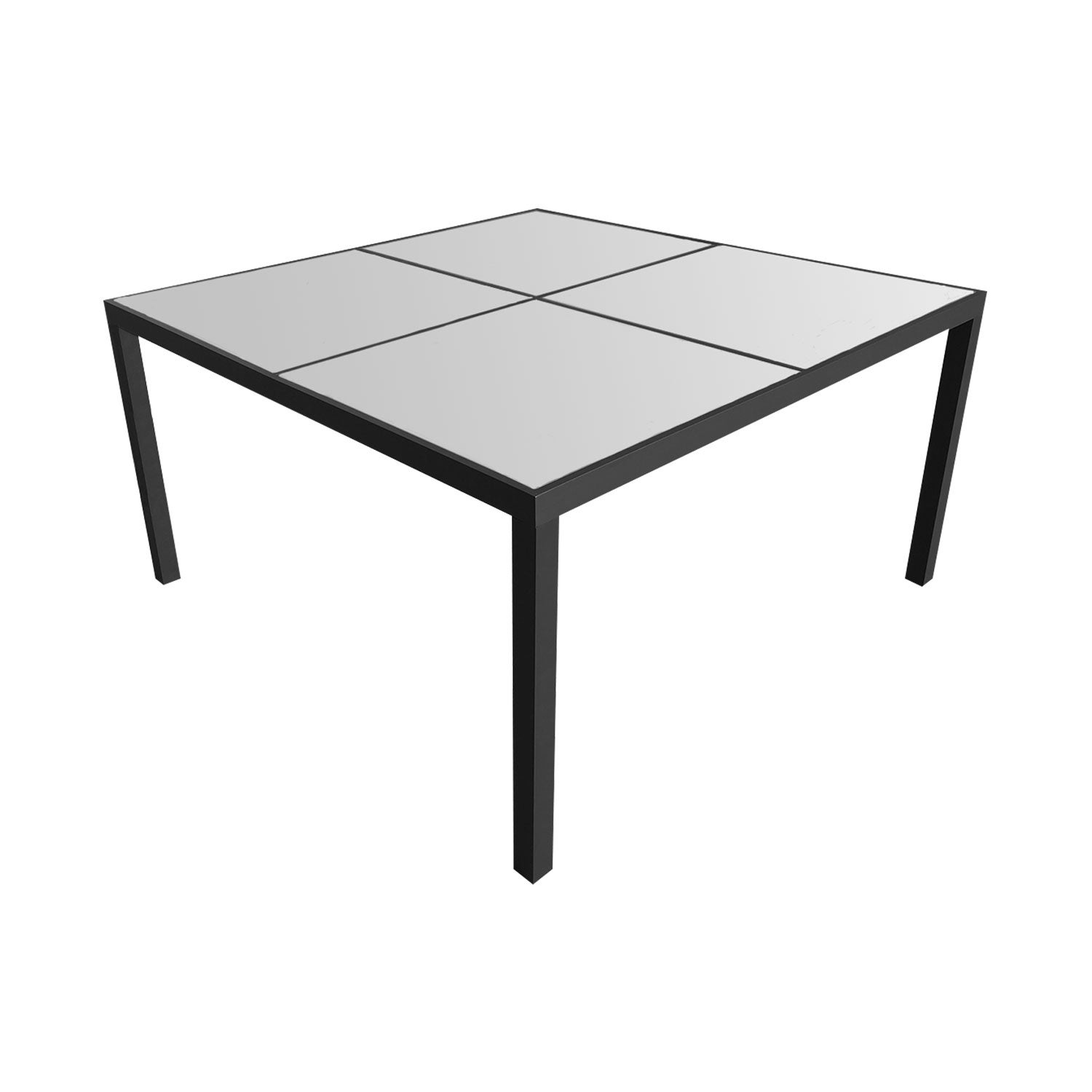 Salon de jardin 8 places gris et aluminium anthracite CAGLIARI - 4