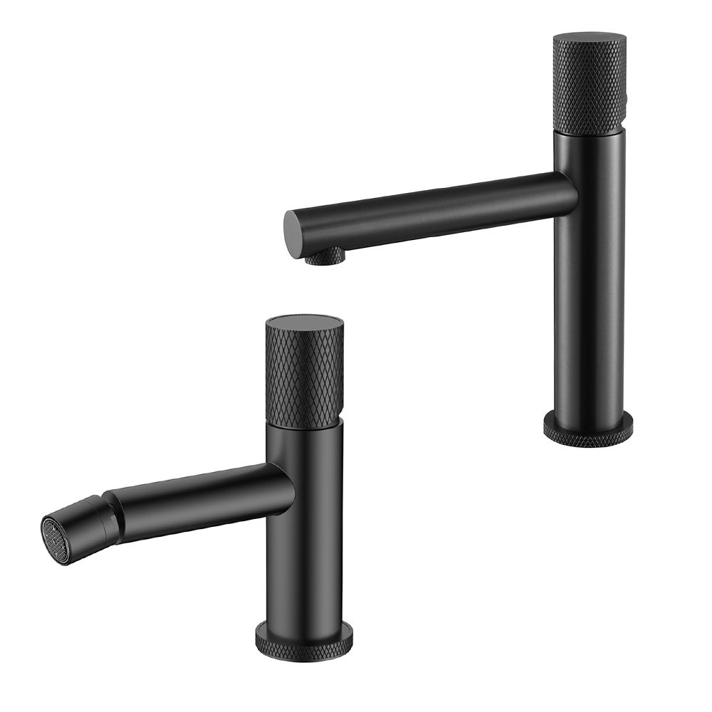 Manopola Zigrinata TQM Acciaio Ossido Nero 3/4 X 5/8 Foro Cieco 1/4-20 KKT-1B