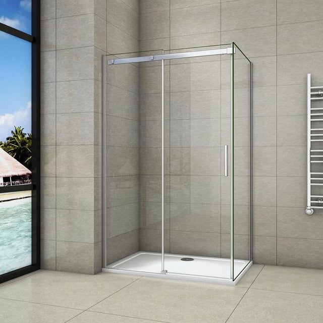 Cabine De Douche 100x80x195cm En Verre Anticalcaire Aica Cabine De Douche Installation D'angle