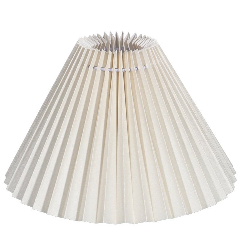 Abat-jour Plissé Beige Pour Lampe - Dimensions 28x28x15 Cm - Pour Douille E27 - Décoration Salon, Chambre, Bureau - 2