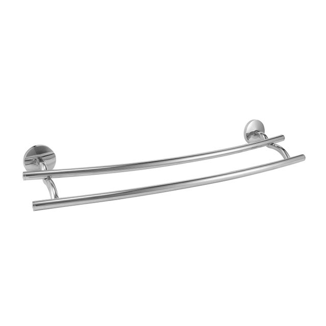 SENSEA - SUITE - Toallero de pared 2 barras fijas - Para atornillar - Acabado cromo - Zamac - Acero inoxidable - 58 cm - Baño