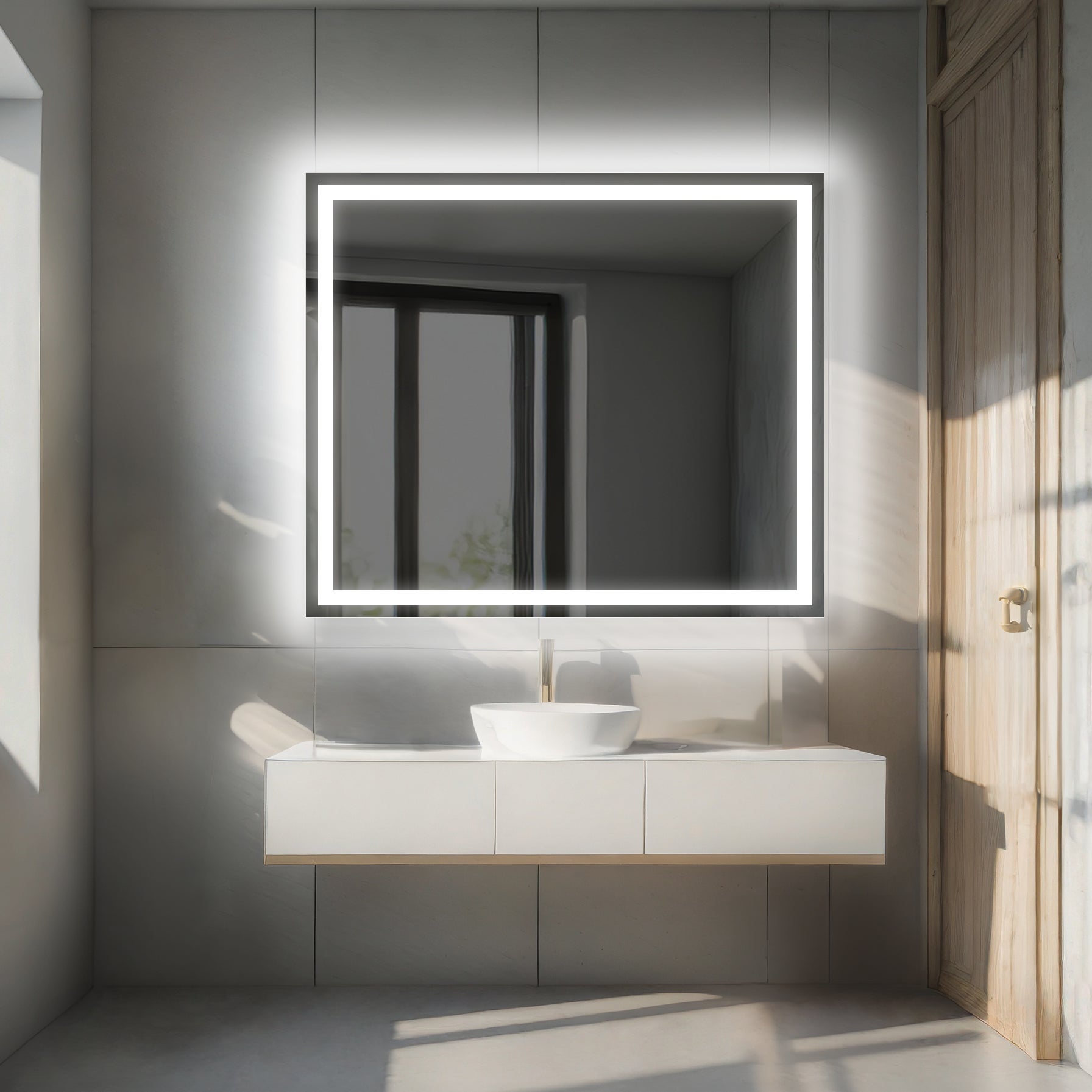 Miroir de Salle de Bain LED Bella - 120x100cm - Blanc Froid 7000K - 4