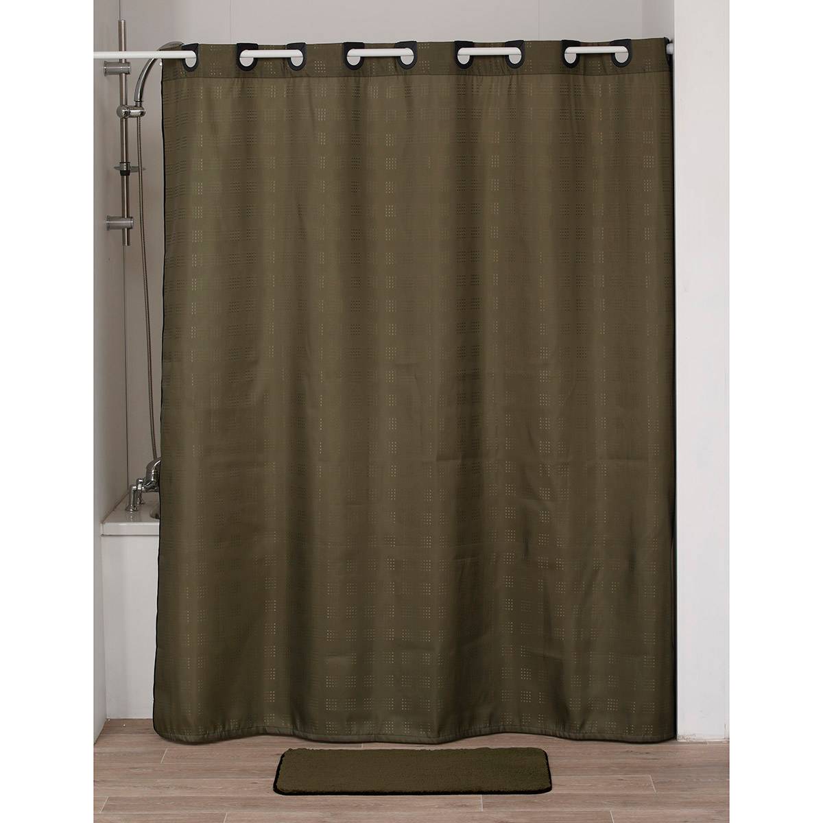 Rideau De Douche Vagabonde 180x200cm - Kaki - Paris Prix - Neuf