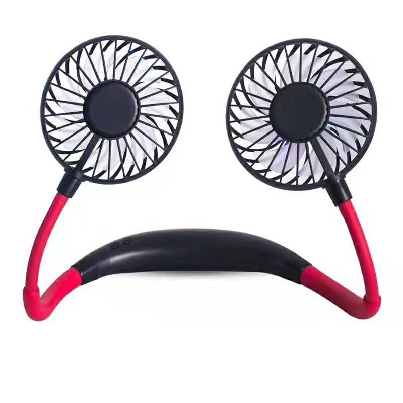 Wentylator na szyję, przenośny wentylator ręczny USB Mini osobisty wentylator sportowy na szyję, wentylator biurkowy, mały wentylator ręczny
