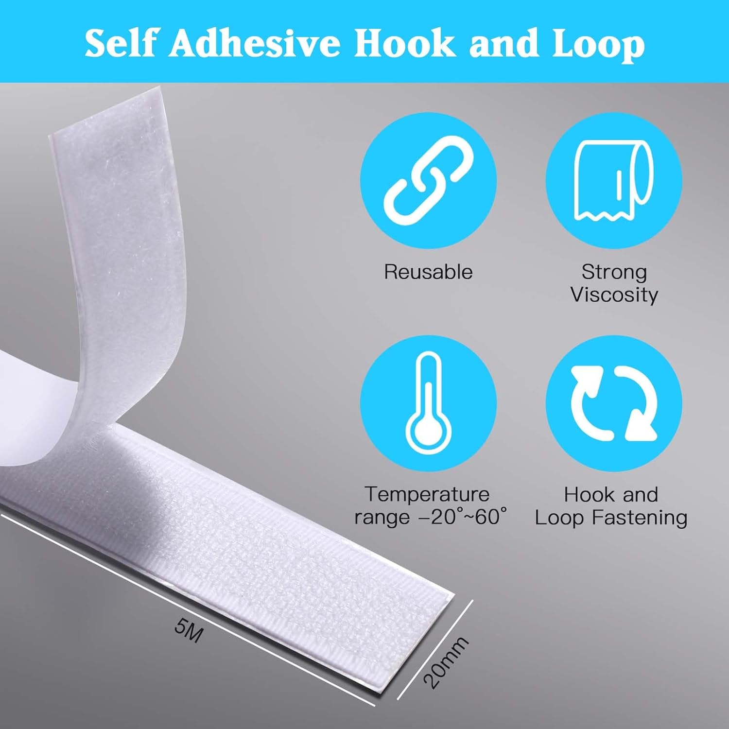 Belcro Adhesivo Fuerte Para Tela Velcro Adhesivo Fuerte Belcro Adhesivo Doble Cara, Negro Cinta Adhesiva Doble Cara Reutilizable 20 Piezas Hook Y Loop Tape Redondo 5 Cm De Diámetro Para Alfombra, Foto