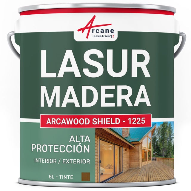 Impregnante transparente para madera exterior e interior - Arcawood shield 1225 - 5 L Roble oscuro - ARCANE INDUSTRIES
