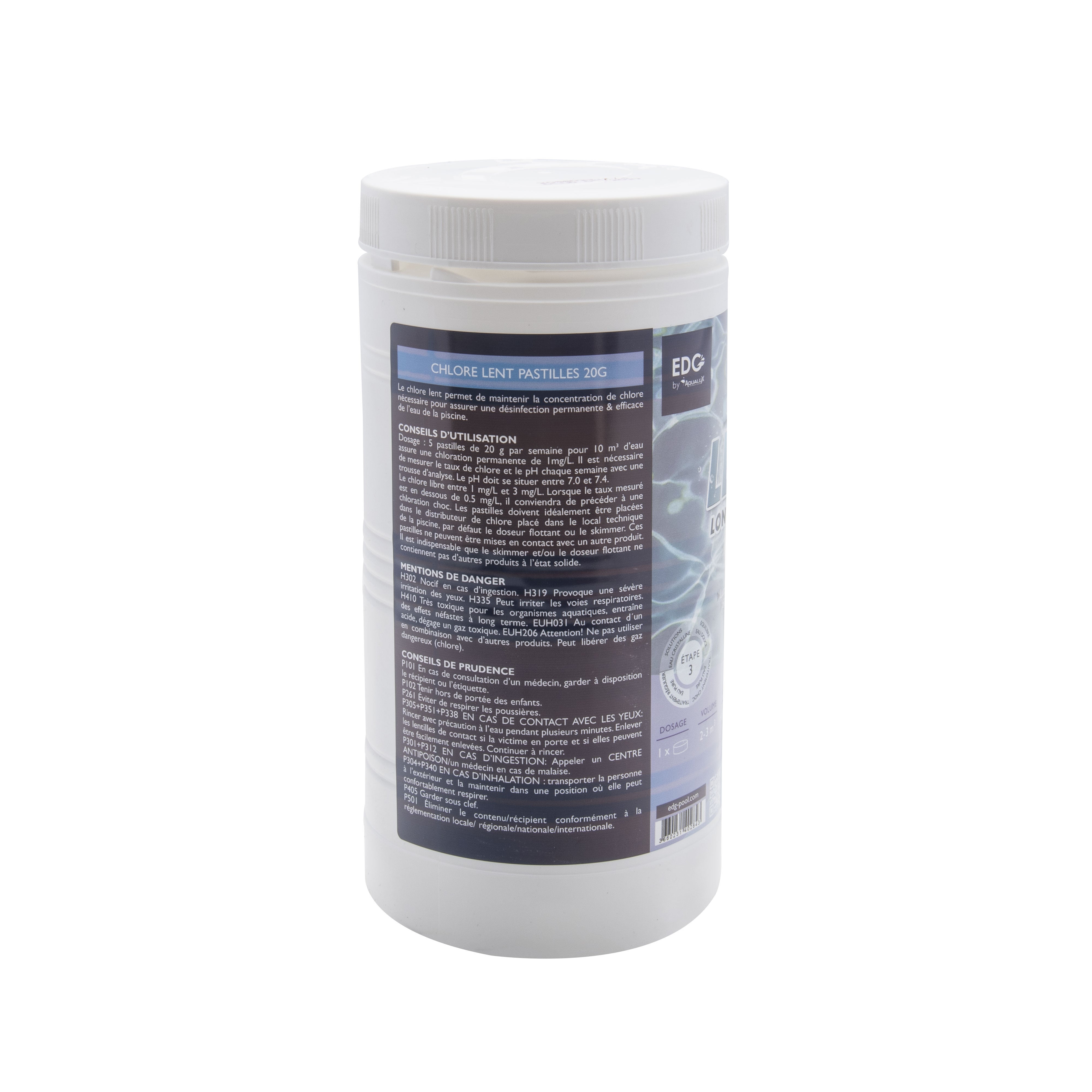 Chlore lent 20g en pastilles 1 kg - 2
