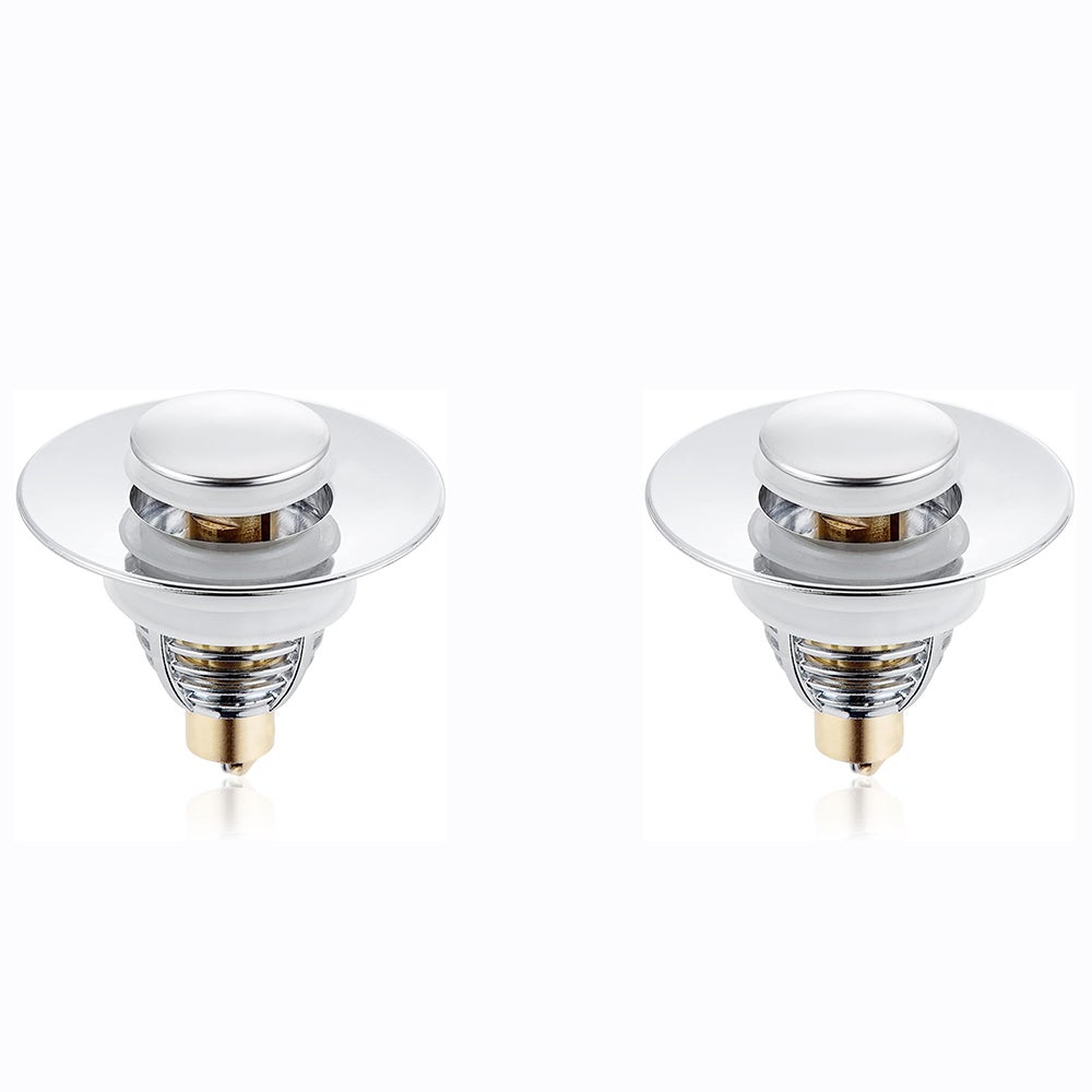 2 Filtres De Vidange D'évier Pop-up Inox - Bouchon Lavable Avec Filtre Cheveux, 5,5x5,3x3,3 Cm