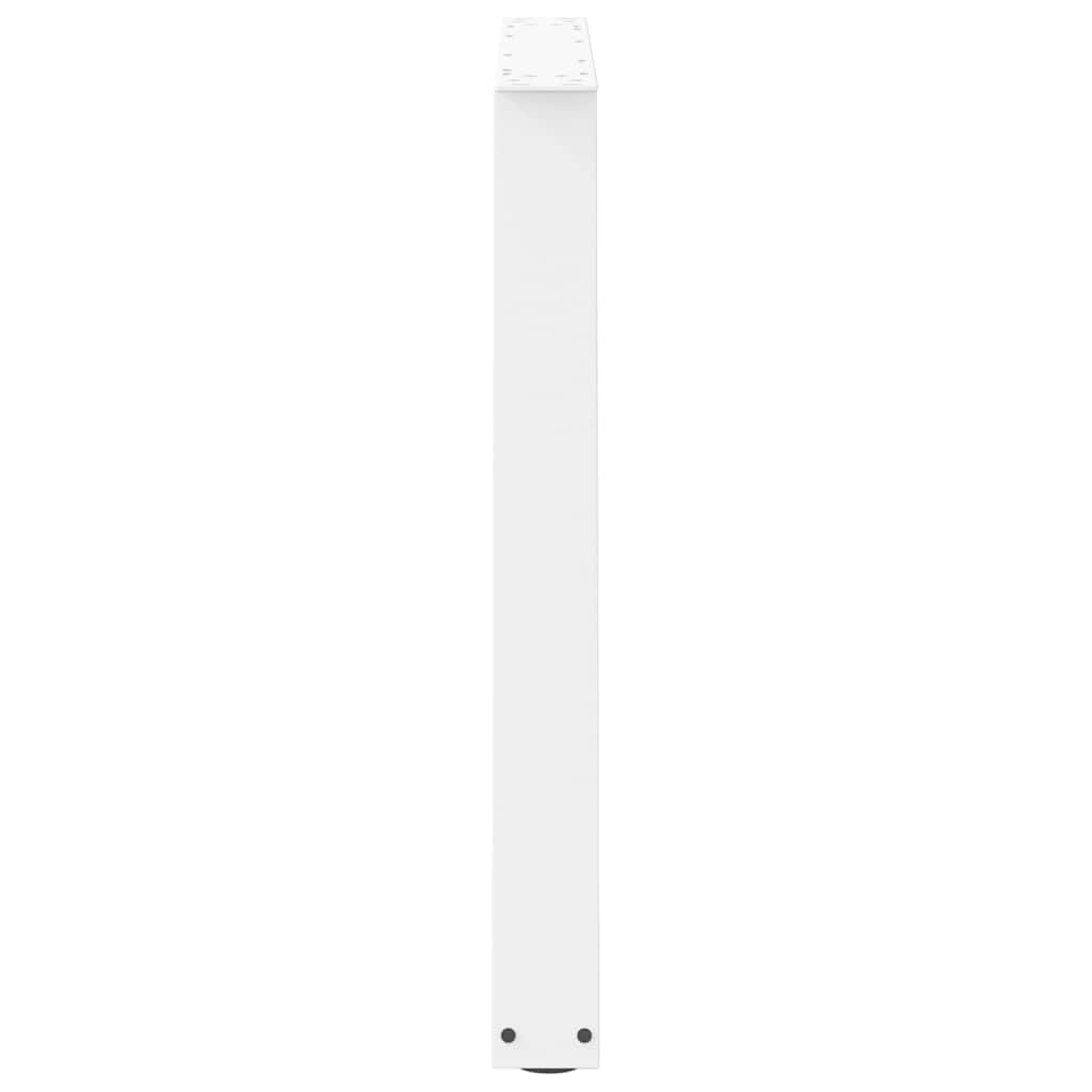 Maison Exclusive - Pieds de table à manger en V 3 pièces Blanc 90 x (72-73,3) cm Acier - 6