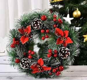 Cintre Pour Couronne De Noël Porte D'entrée - Support Déco Sans Perçage - Noir 31,7 Cm