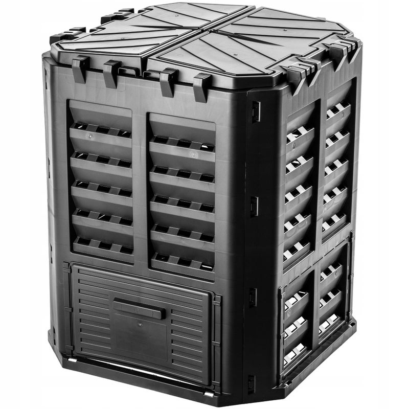 KOMPOSTOWNIK CZARNY MODUŁOWY OGRODOWY MROZOODPORNY NA NAWÓZ ZBIORNIK 360L