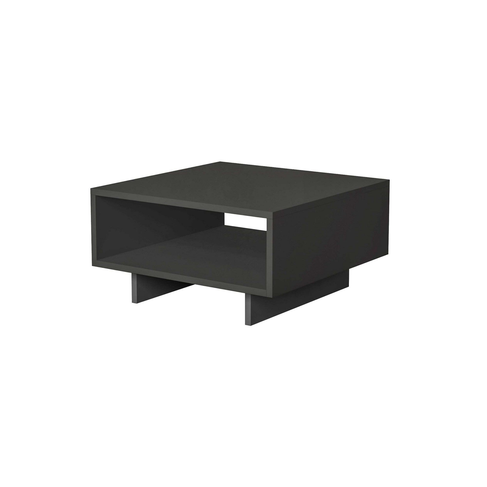 Table basse en bois "Hola" - 60 x 60 x 32 cm - Gris anthracite | Leroy ...