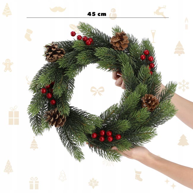 Couronne de Noël mexicaine faite main avec accessoires Couronne de Noël mexicaine faite main avec accessoires