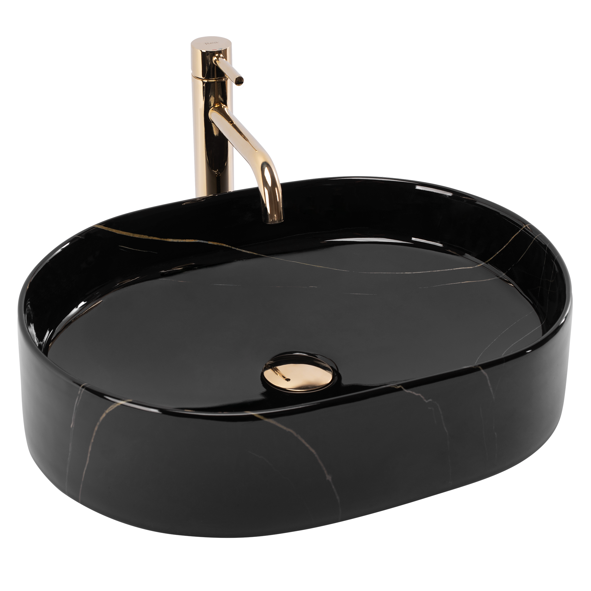 Umywalka Nablatowa Rea Nadia 50 Stone Szary 50 X 38