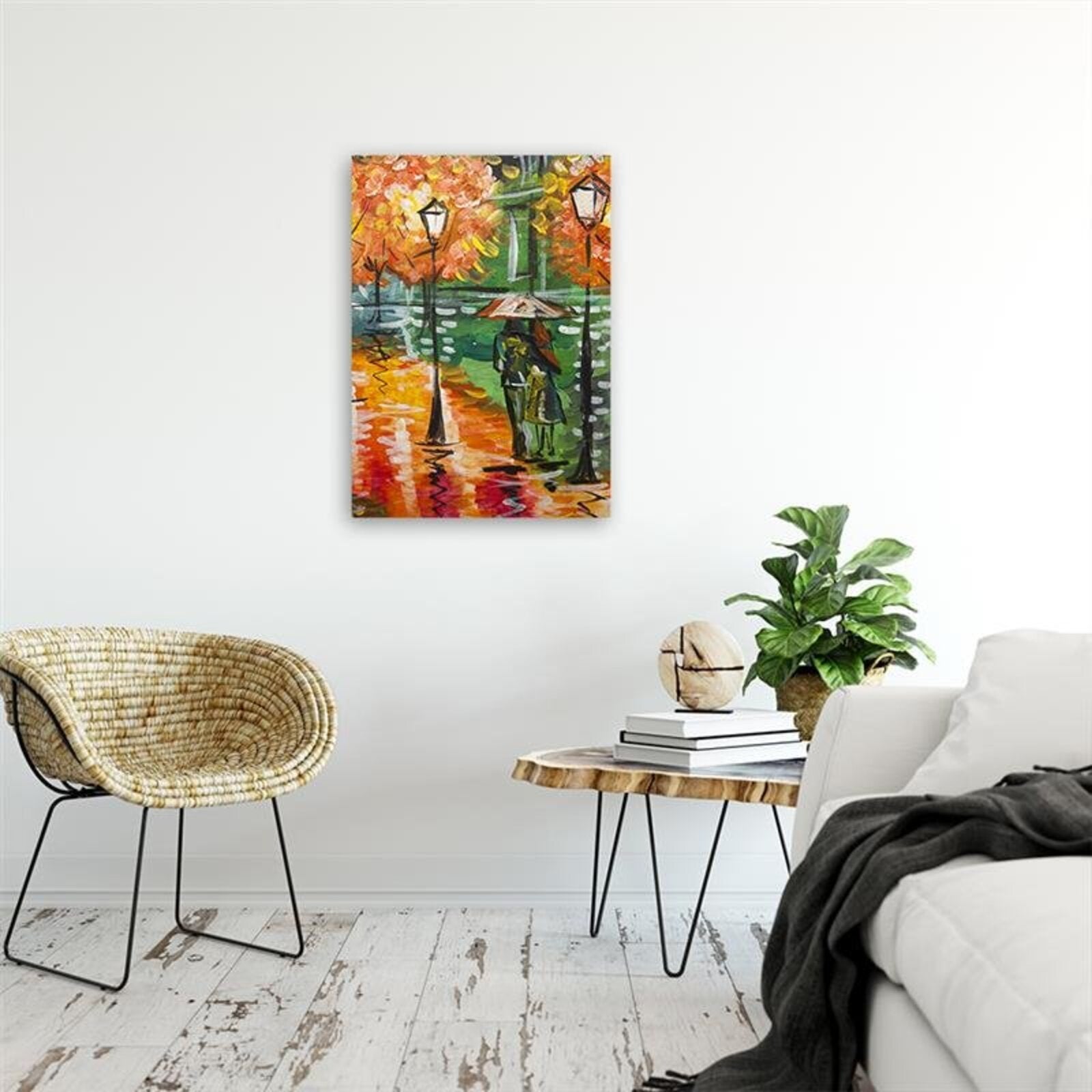 Tableau se promener dans les rues de la ville - 60 x 90 cm - 4