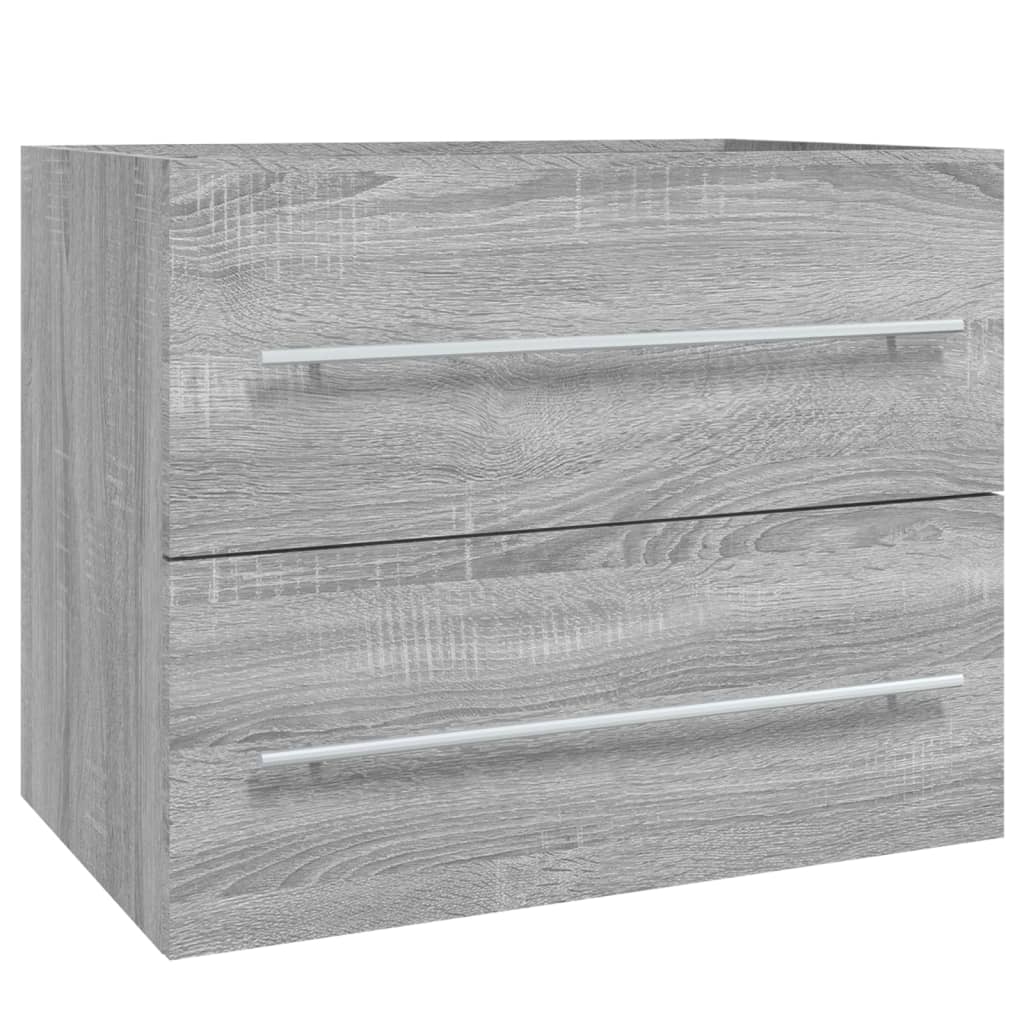 Móvel p/ lavatório 60x38,5x48 cm derivados madeira cinza sonoma vidaXL - 2