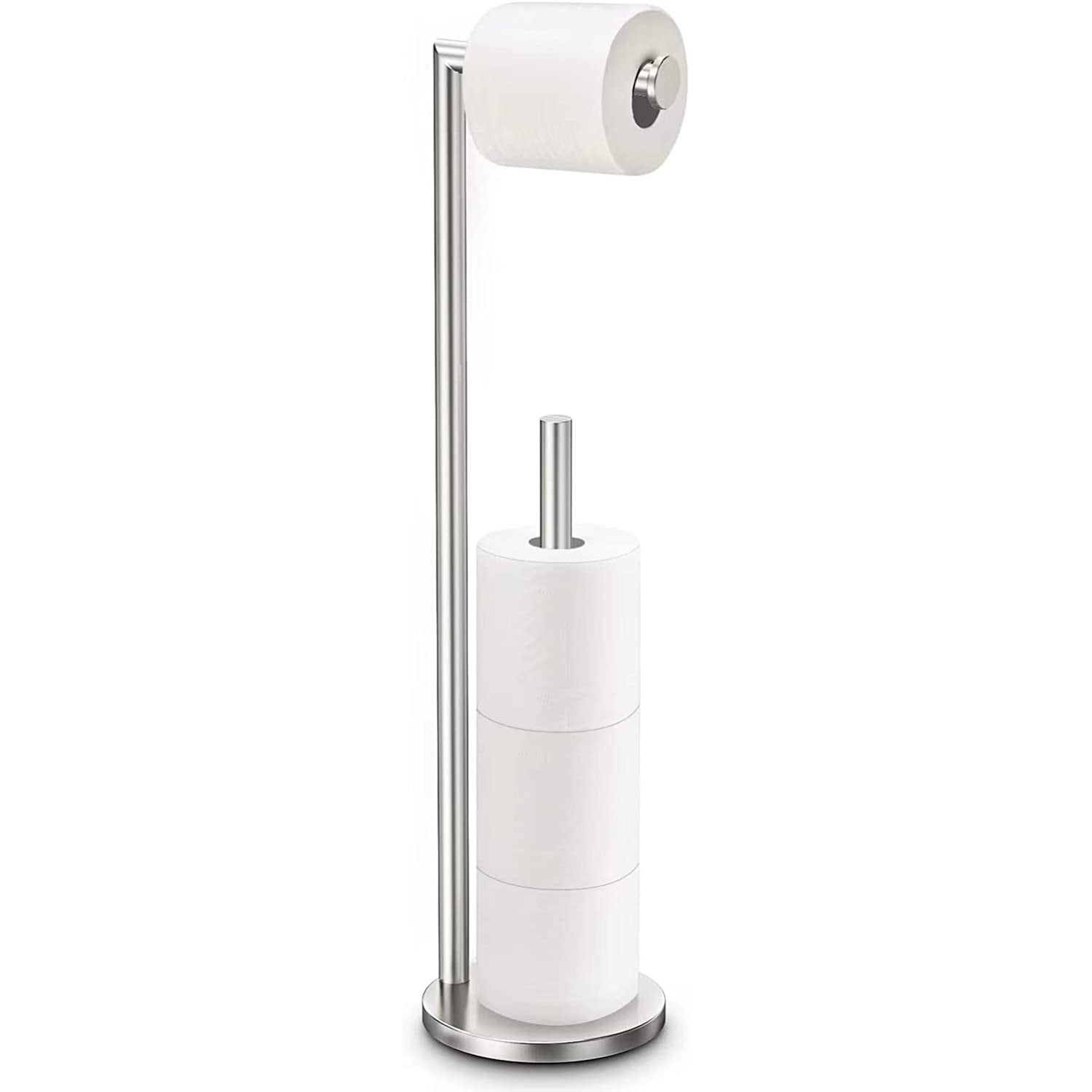 Porte Rouleau WC Sur Pied – Design Or Mat, Acier Inoxydable (Navaris)