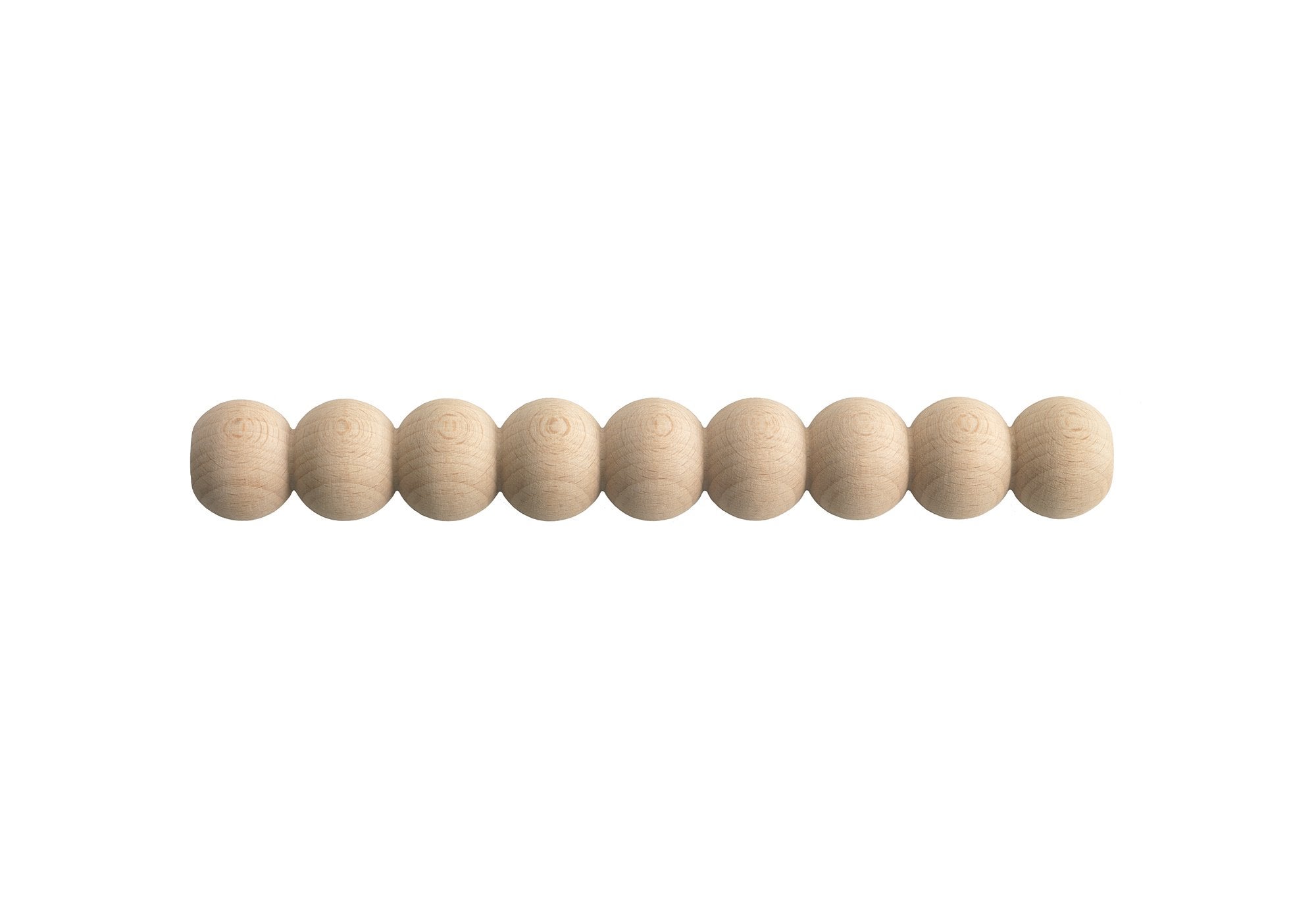 Juego de 5 Molduras Decorativas de Perla Cruda - 100 x 3 cm - Madera Maciza de Haya - Estilo Parisino - Para Pintar - 3