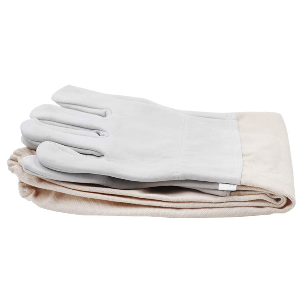 (L) Gants de protection en peau de mouton pour apiculteurs, gants universels en cuir pour apiculteurs avec housse ventilée, gants anti-piqûres, outils - 3