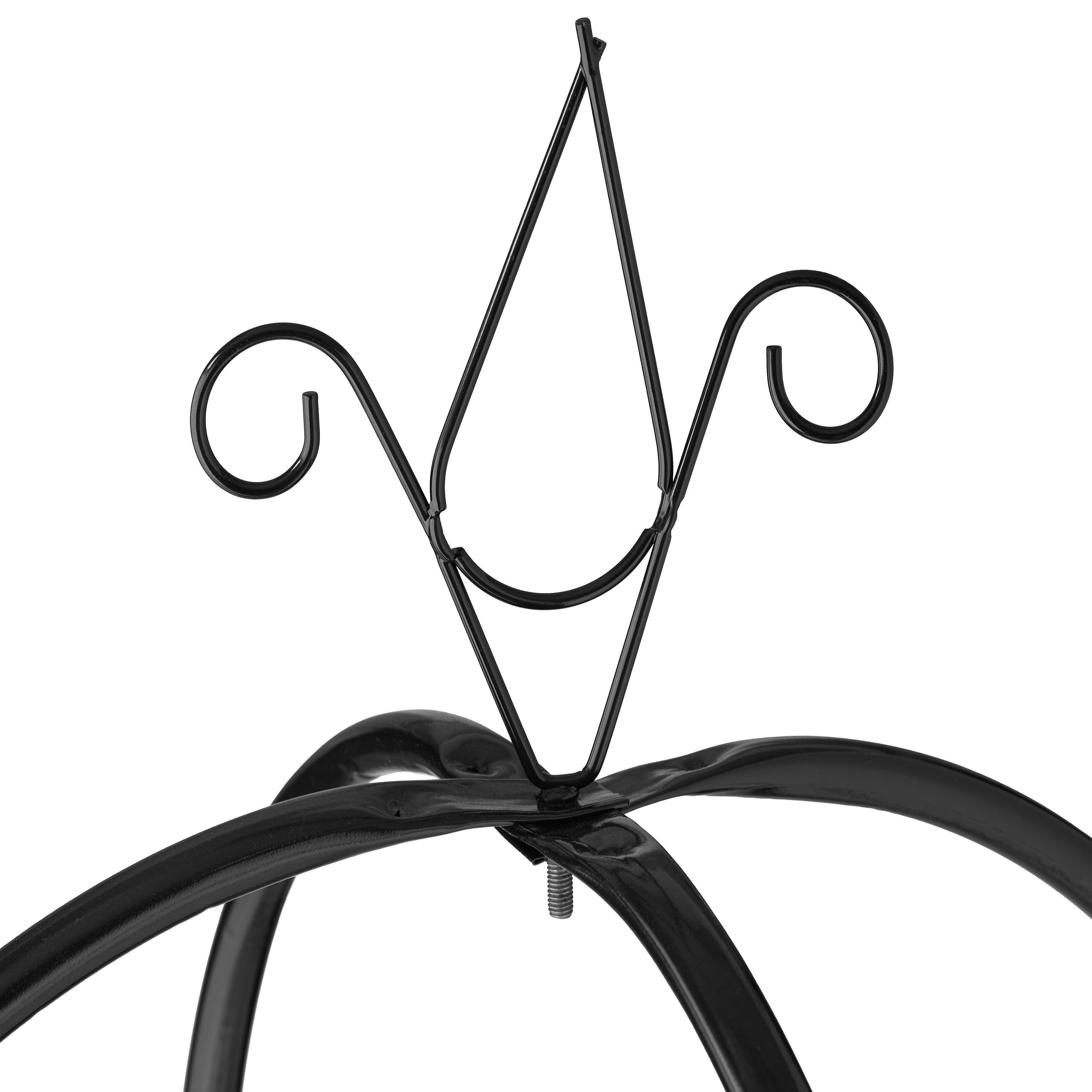 Trellis obélisque, 190 m de hauteur, Support pour plantes grimpantes, en métal, tour pour rosier, noir, Relaxdays - 7