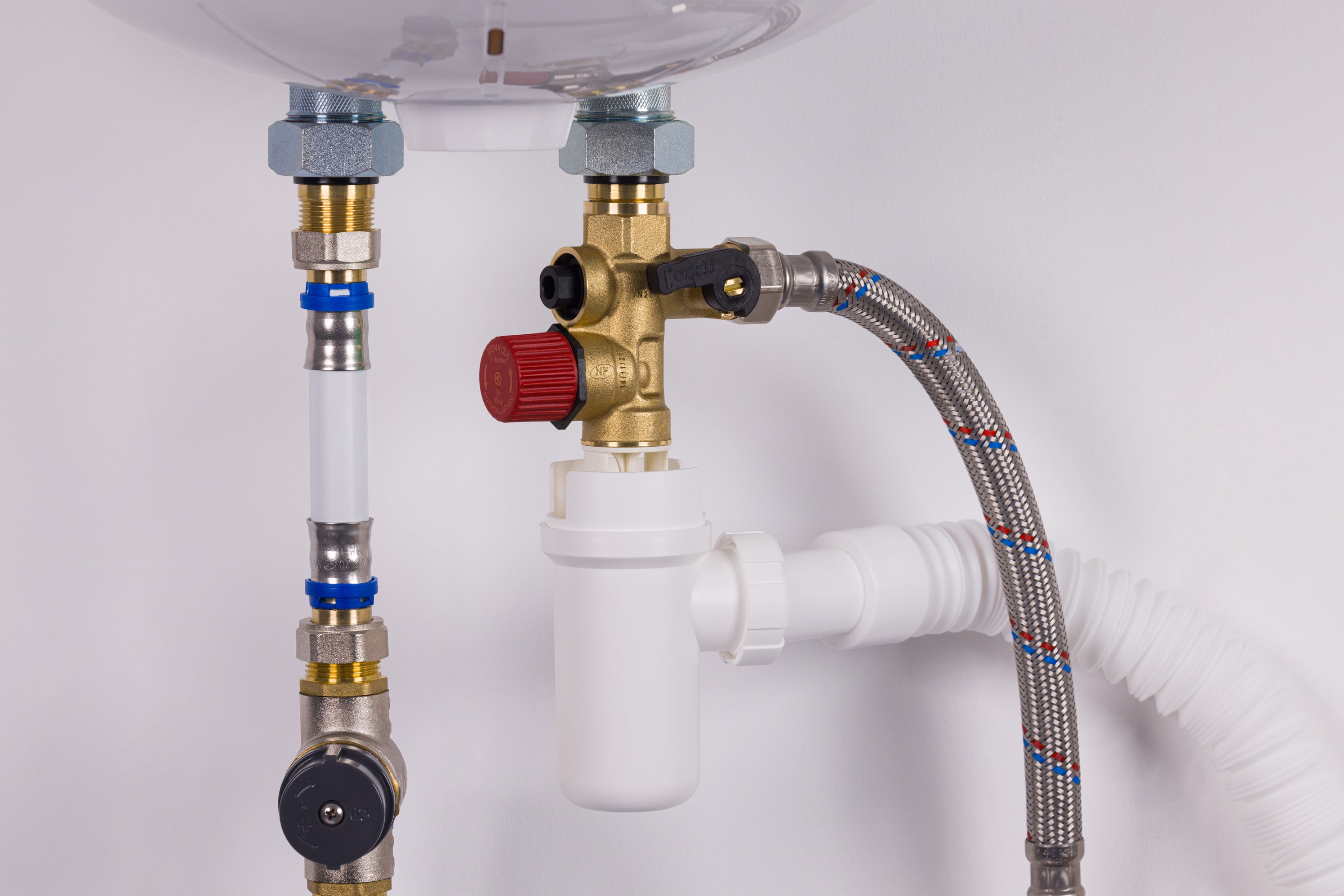 Kit complet raccordement chauffe-eau avec groupe de sécurité droit + fixations NOYON & THIEBAULT - 3