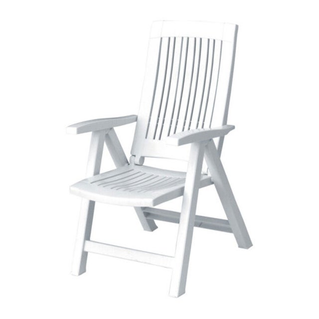 Fauteuil de jardin en plastique inclinable à 5 positions
