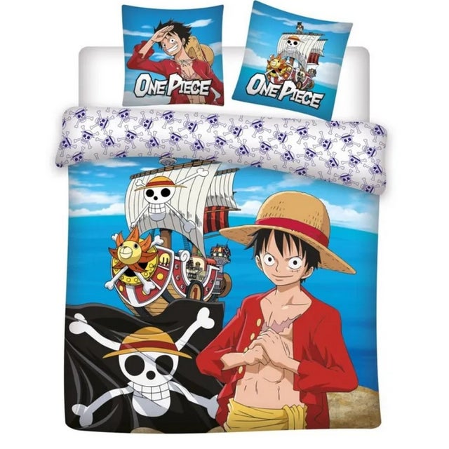 Parure de lit réversible One Piece et son bateau - 240 cm x 220 cm
