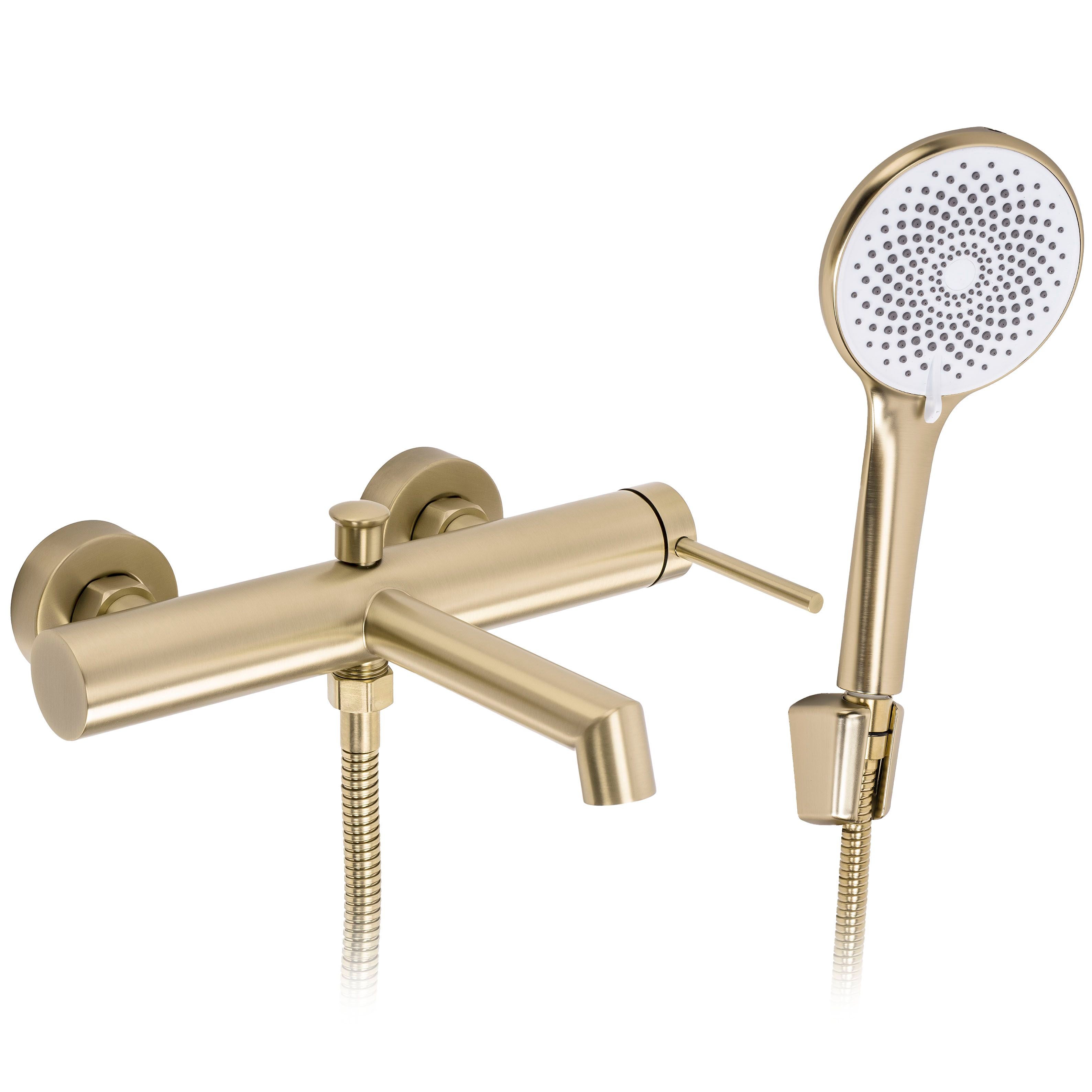 Dedal - Robinet sur pied pour baignoire – Finition or rose brossé
