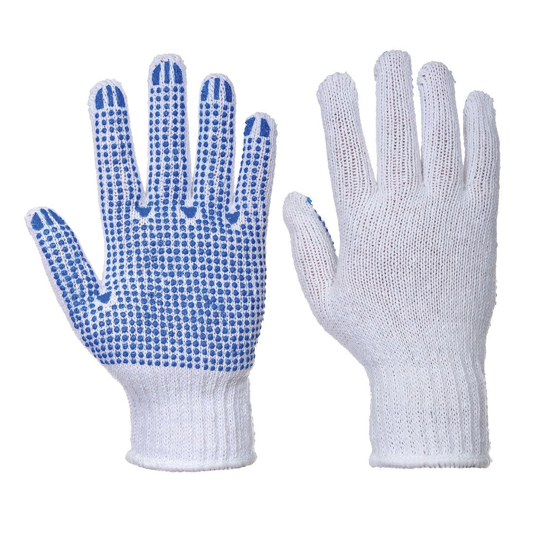 Gants Fortis Tricoté Picots PVC Portwest Blanc / Bleu 9 - 3