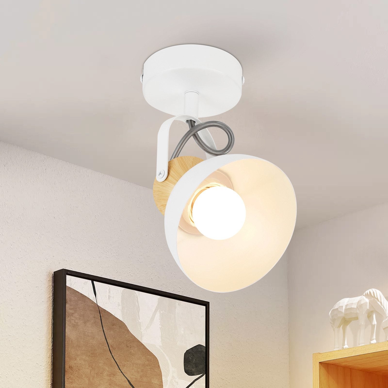 ZMH Lampa sufitowa Retro E27 1-punktowa, lampa przemysłowa do korytarza, lampa sufitowa do korytarza lub kuchni